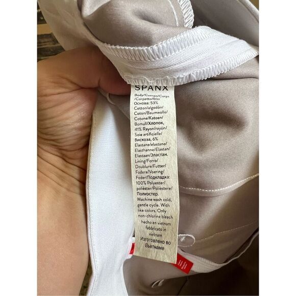 SPANX NWT On-the-Go Ankle Straight Pant White Ultimate Opacity Technology Sz M - Picture 7 of 14